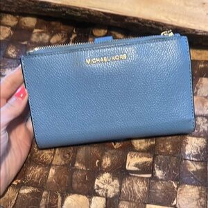 Michael Kors Blue Leather Wallet